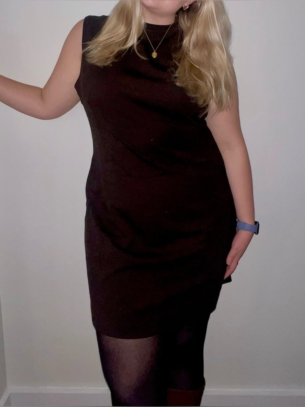 Banana Republic Sleeveless Dark Brown Shift Mini Dress
